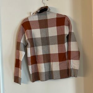 Orange and white turtleneck sweater! New with tags.